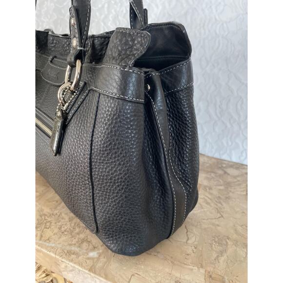 Coach Large penelope F14682 black pebble Leather Satchel BAG PURSE - Picture 5 of 10